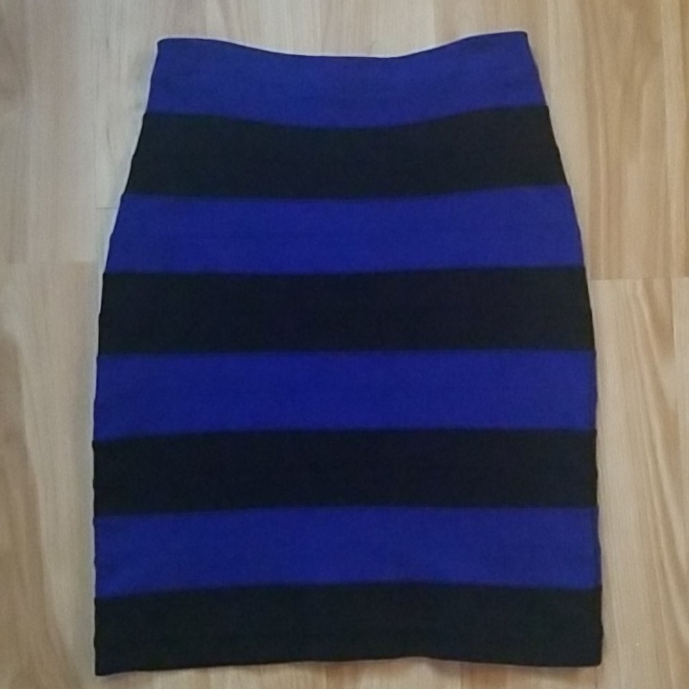 Express high waisted stripe skirt